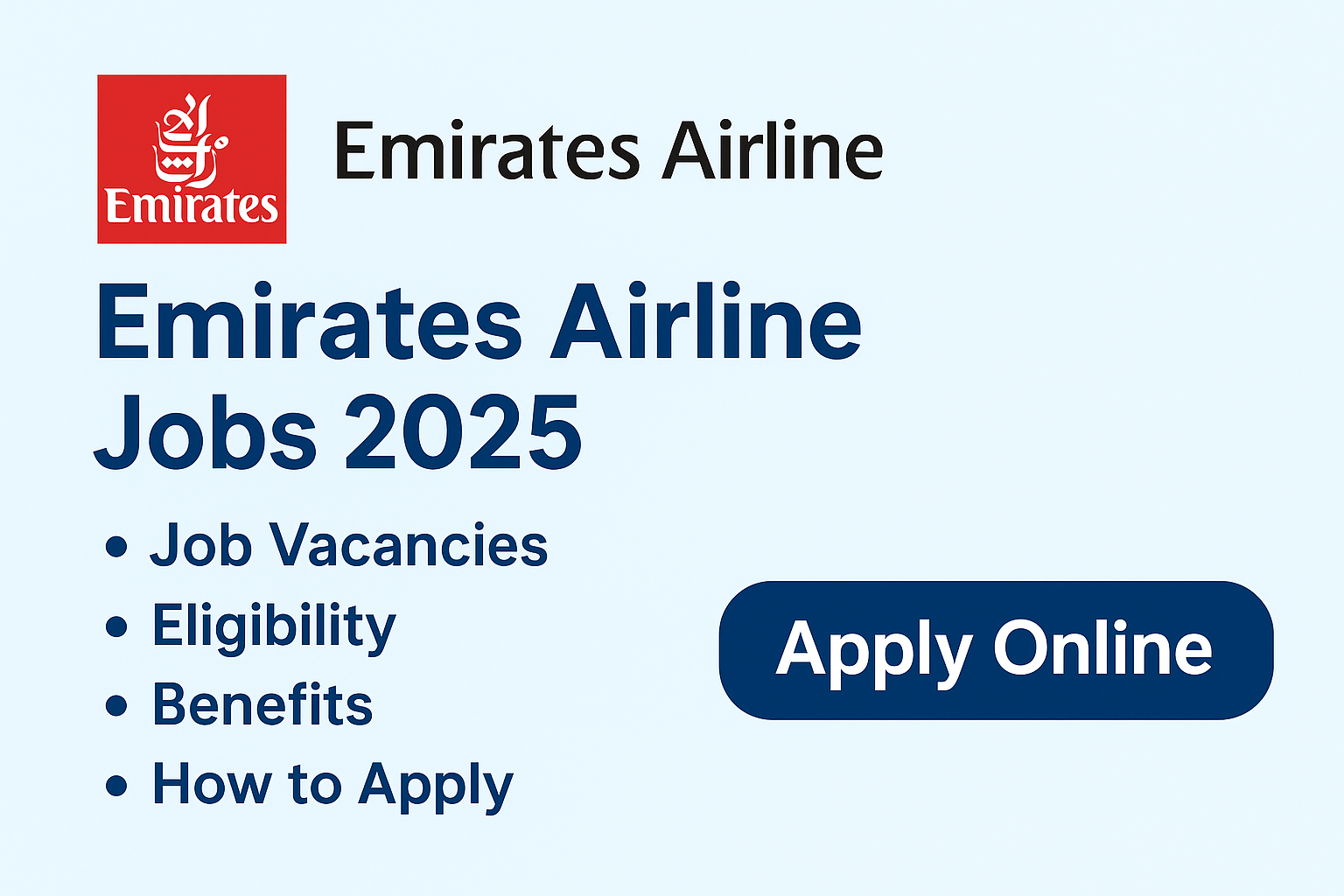 Emirates Airline Jobs 2025 official career banner